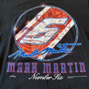 MADE IN USA! Vintage Mark Martin Shirt by Nutmeg Mills! XL Roush Racing Number 6